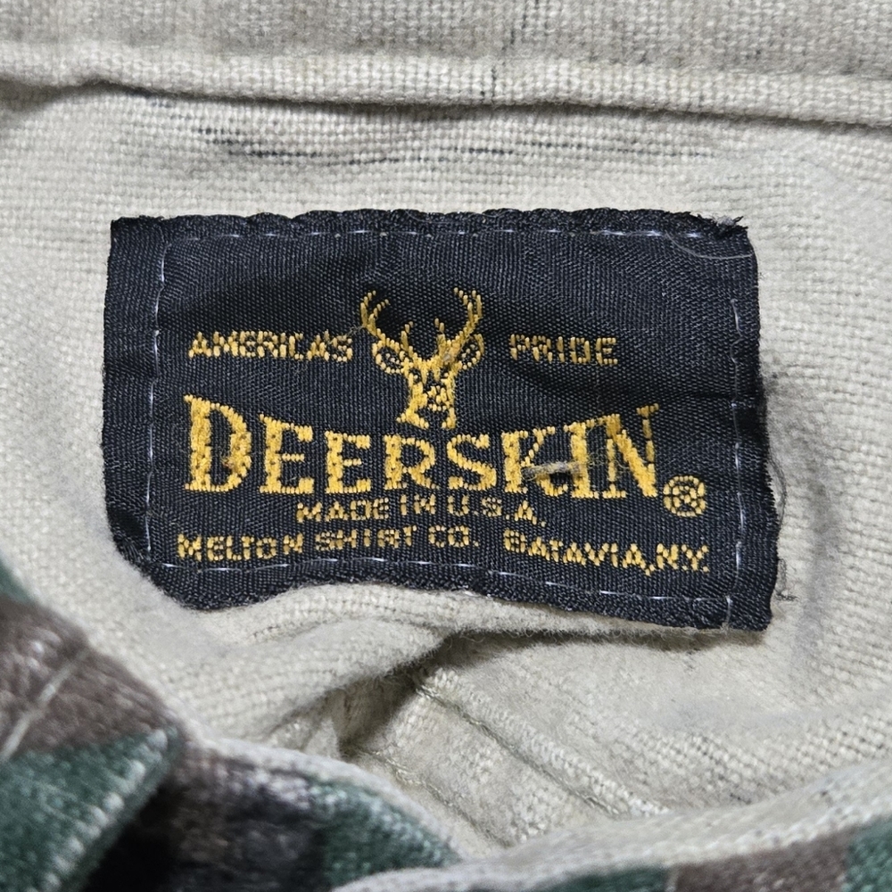 Vtg Deerskin Melton Chamois Shirt Sz XL (No Tag) *Measured* Woodland USA Made - Picture 4 of 7
